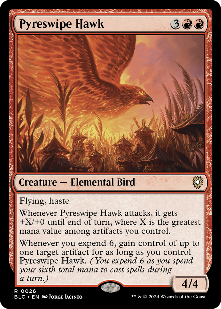 Pyreswipe Hawk [Bloomburrow Commander] | Lots Moore NSW