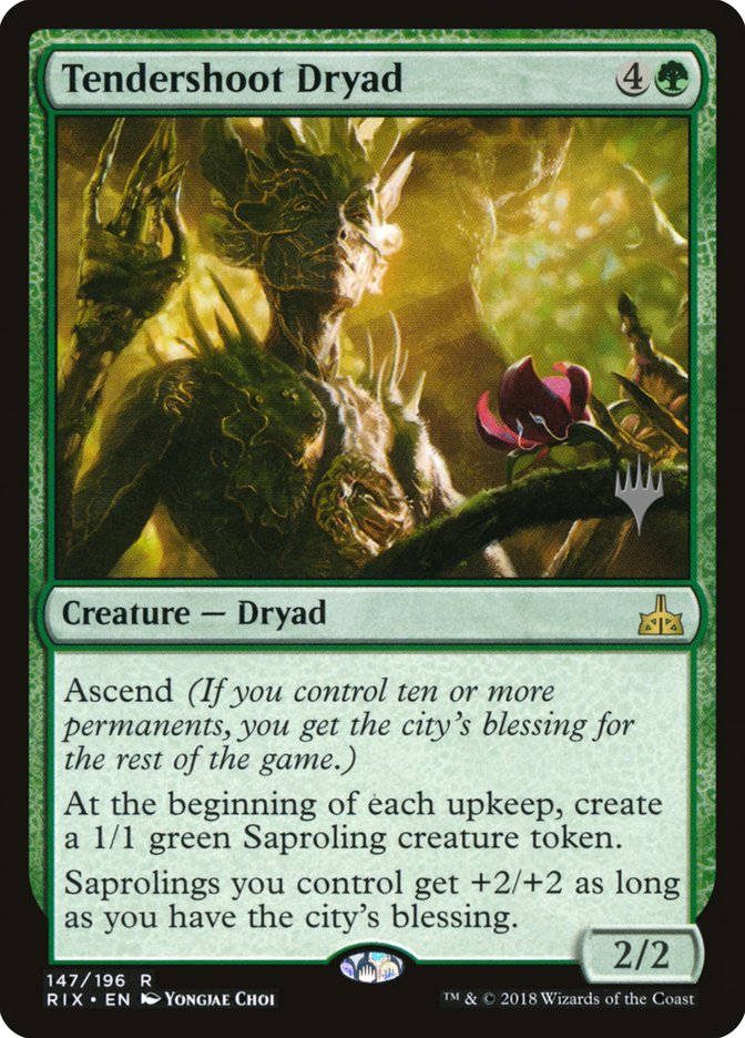 Tendershoot Dryad (Promo Pack) [Rivals of Ixalan Promos] | Lots Moore NSW