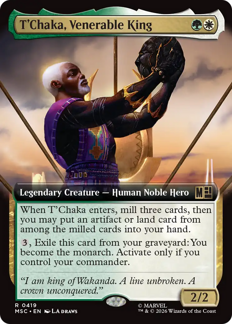 T'Chaka, Venerable King (Extended Art) [Marvel Super Heroes Commander] | Lots Moore NSW