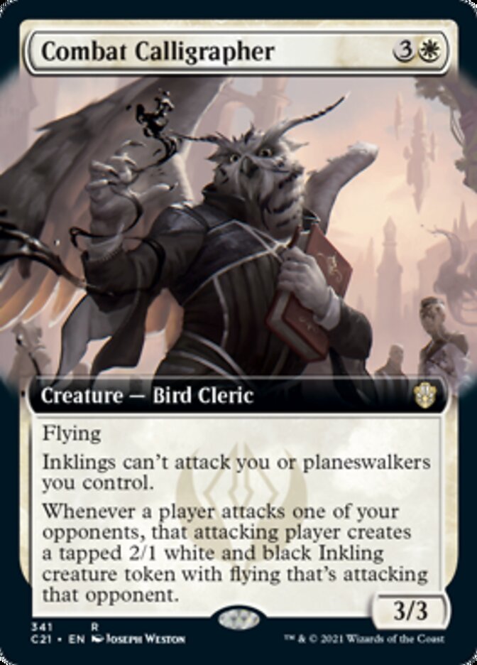 Combat Calligrapher (Extended Art) [Commander 2021] | Lots Moore NSW