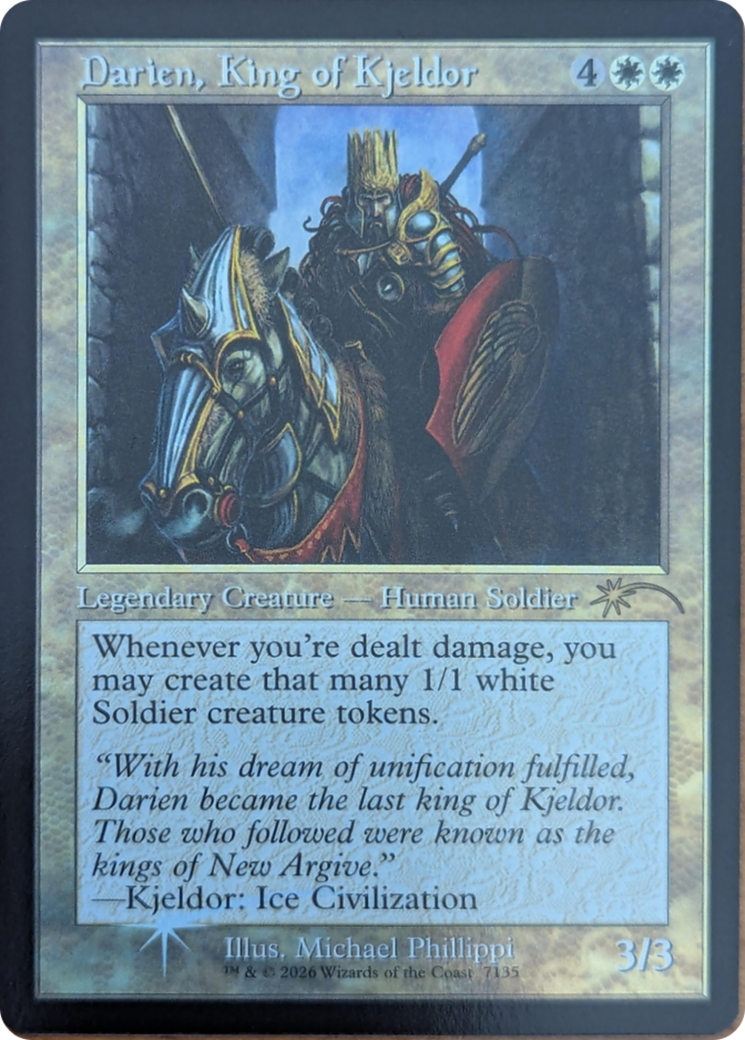Darien, King of Kjeldor (7135) (Retro Frame) [Secret Lair Drop Series] | Lots Moore NSW