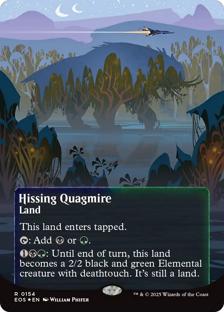 Hissing Quagmire (0154) (Borderless) (Galaxy Foil) [Edge of Eternities: Stellar Sights] | Lots Moore NSW