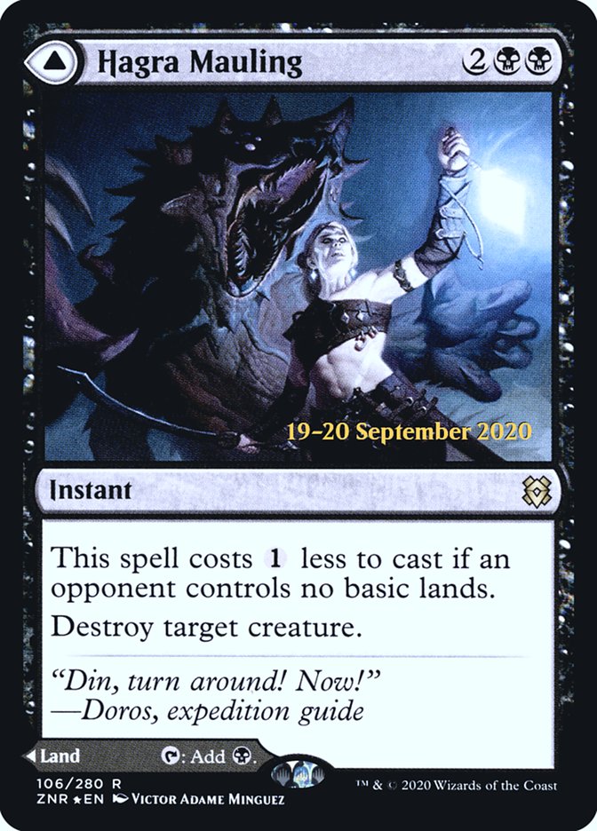 Hagra Mauling // Hagra Broodpit [Zendikar Rising Prerelease Promos] | Lots Moore NSW