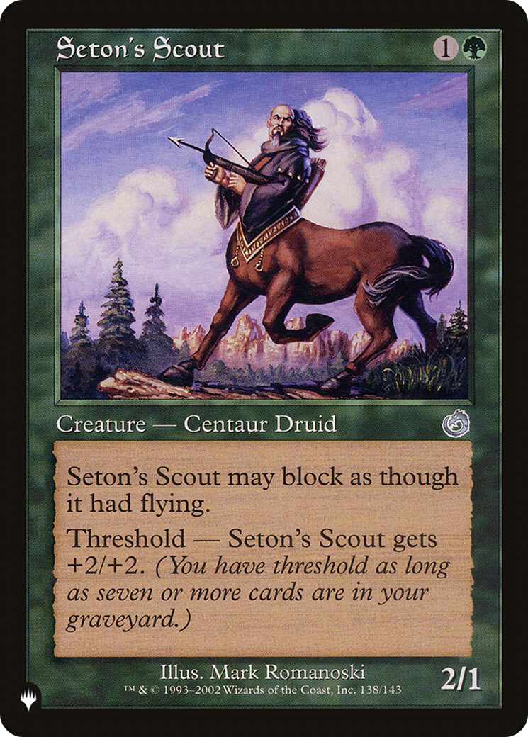 Seton's Scout [The List] | Lots Moore NSW