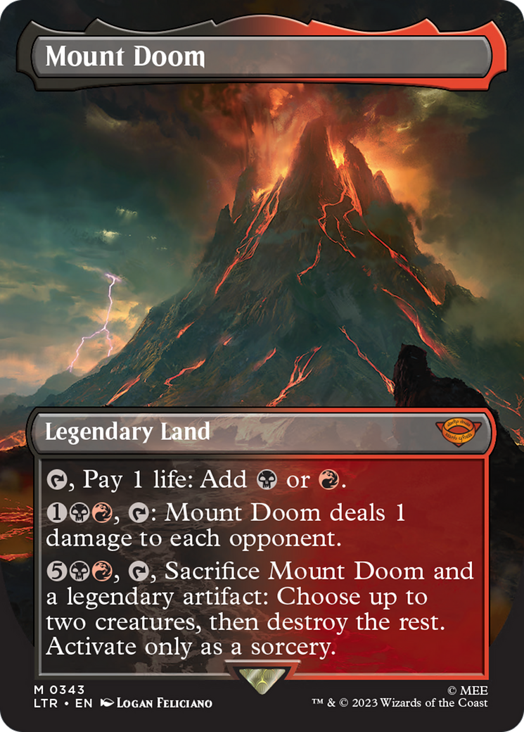 Mount Doom (Borderless Alternate Art) [The Lord of the Rings: Tales of Middle-Earth] | Lots Moore NSW