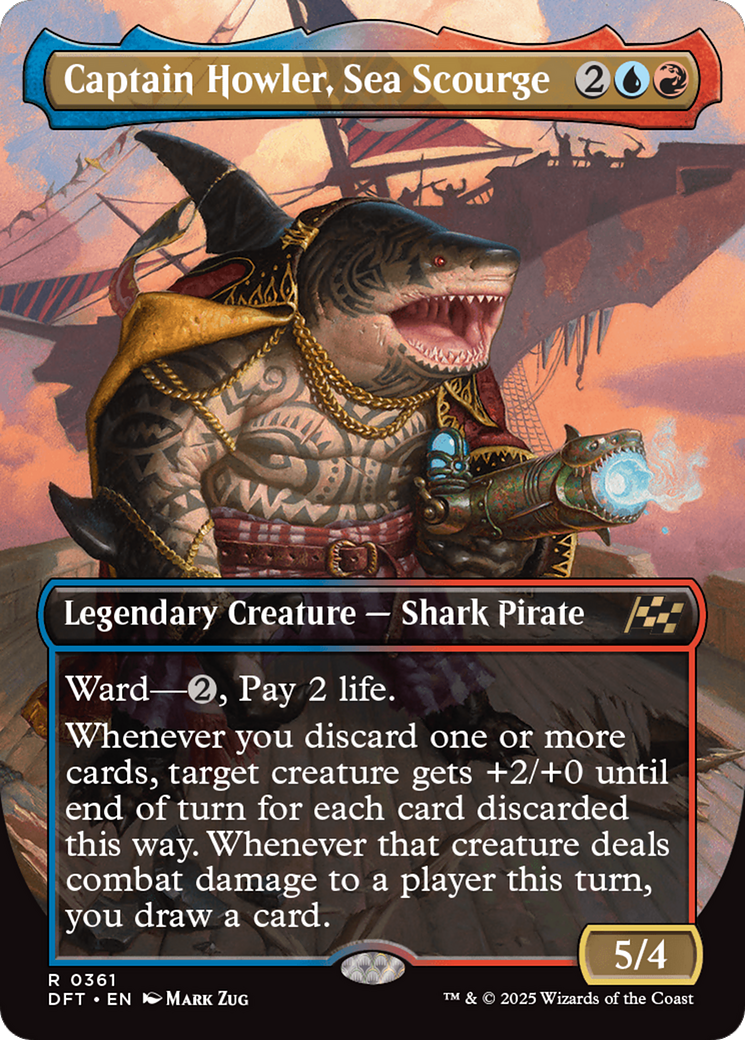 Captain Howler, Sea Scourge (Borderless) [Aetherdrift] | Lots Moore NSW