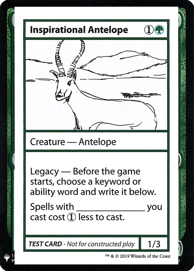 Inspirational Antelope [Mystery Booster Playtest Cards] | Lots Moore NSW