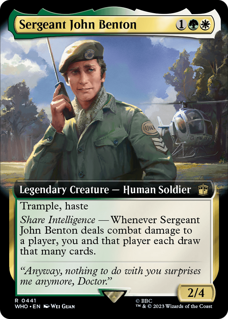 Sergeant John Benton (Extended Art) [Doctor Who] | Lots Moore NSW