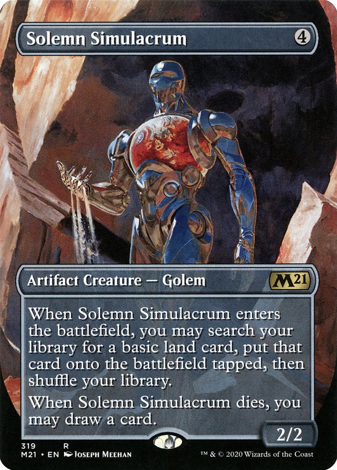 Solemn Simulacrum (Borderless Alternate Art) [Core Set 2021] | Lots Moore NSW