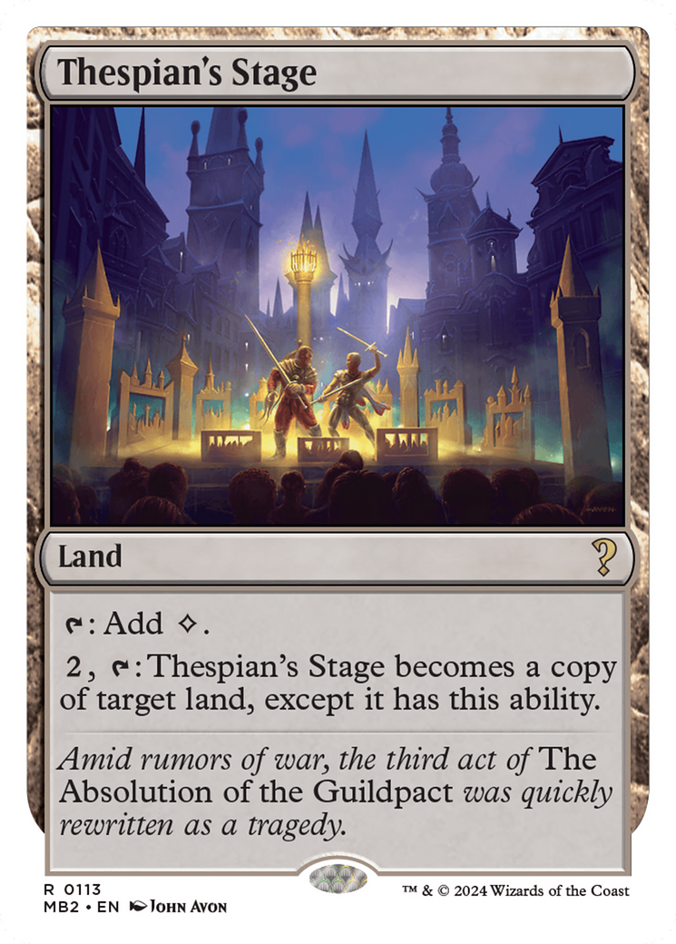 Thespian's Stage (White Border) [Mystery Booster 2] | Lots Moore NSW