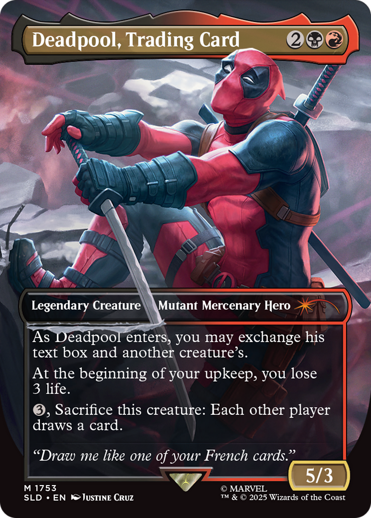 Deadpool, Trading Card (Rainbow Foil) [Secret Lair Drop Series] | Lots Moore NSW