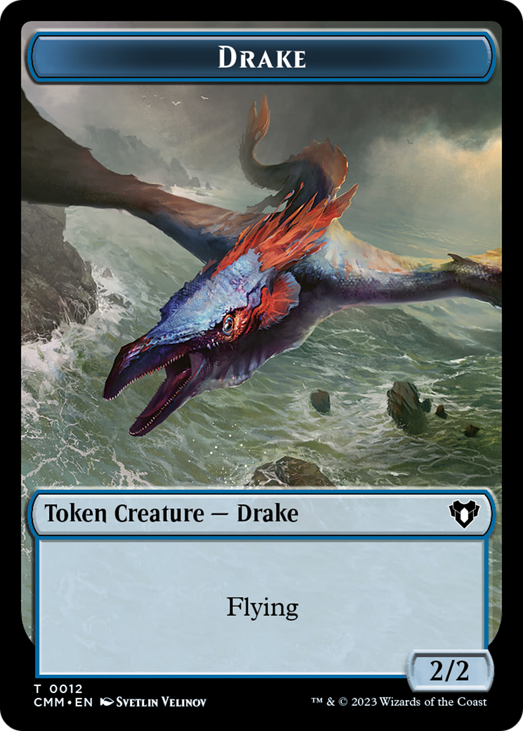 Drake Token [Commander Masters Tokens] | Lots Moore NSW