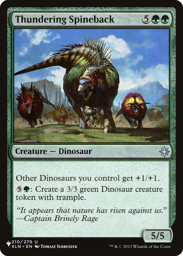 Thundering Spineback [The List Reprints] | Lots Moore NSW