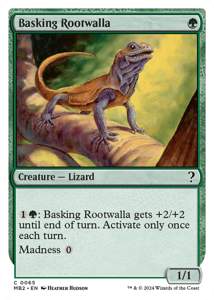 Basking Rootwalla (White Border) [Mystery Booster 2] | Lots Moore NSW