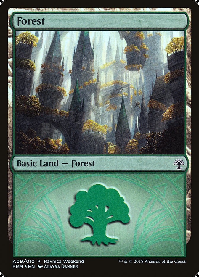 Forest (A09) [Ravnica Allegiance Ravnica Weekend] | Lots Moore NSW
