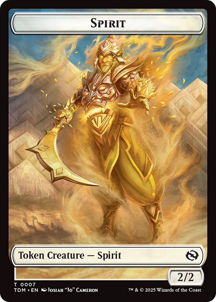 Spirit (0006) // Spirit (0007) Double-Sided Token [Tarkir: Dragonstorm Tokens] | Lots Moore NSW