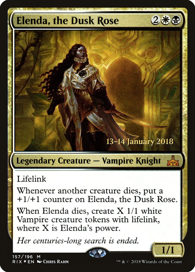Elenda, the Dusk Rose [Rivals of Ixalan Prerelease Promos] | Lots Moore NSW