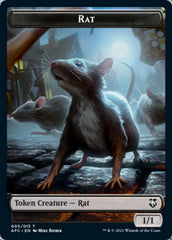 Rat // Zombie Double-Sided Token [Dungeons & Dragons: Adventures in the Forgotten Realms Commander Tokens] | Lots Moore NSW