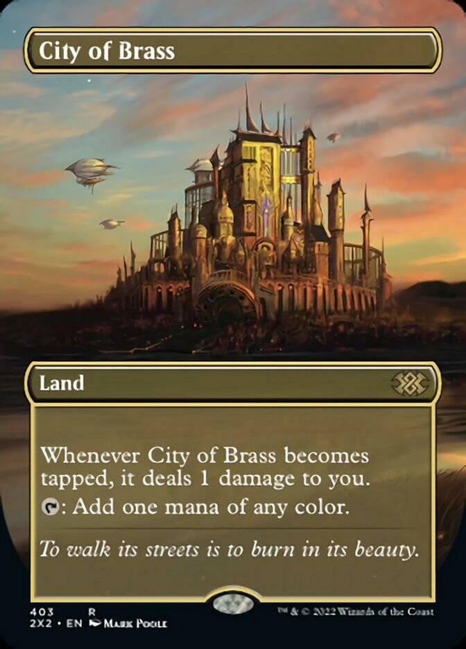 City of Brass (Borderless Alternate Art) [Double Masters 2022] | Lots Moore NSW