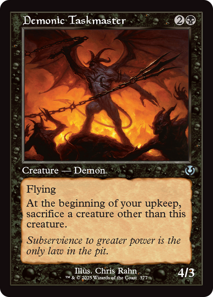 Demonic Taskmaster (Retro Frame) [Innistrad Remastered] | Lots Moore NSW