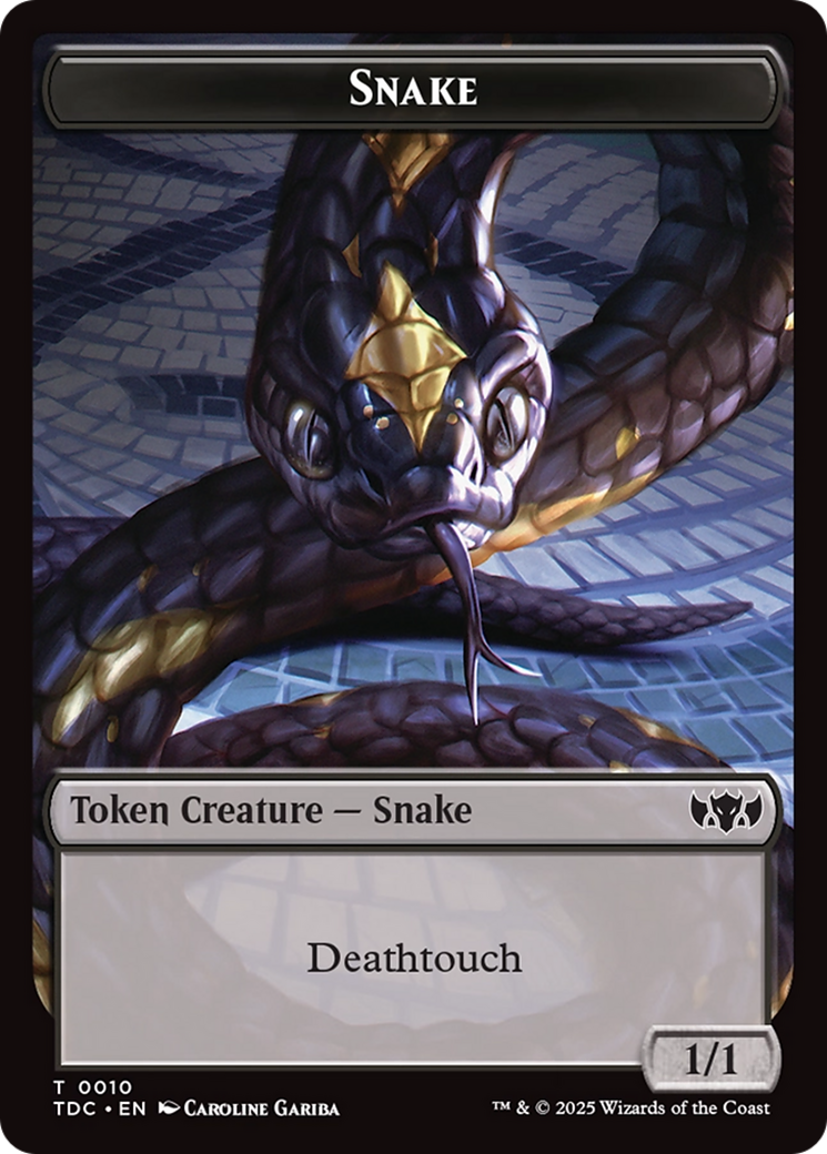 Snake // Myr Double-Sided Token [Tarkir: Dragonstorm Commander Tokens] | Lots Moore NSW