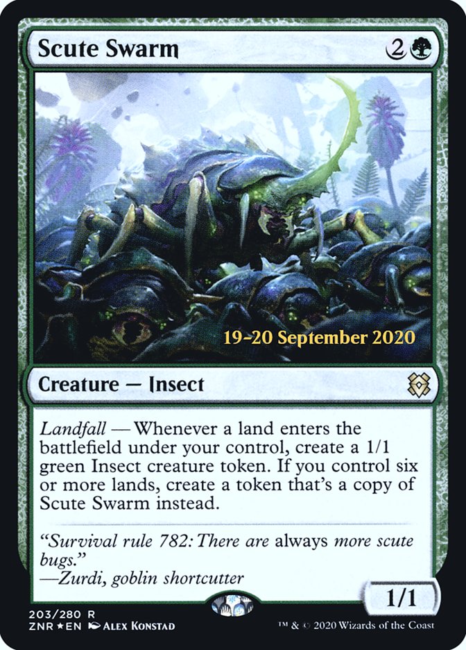 Scute Swarm [Zendikar Rising Prerelease Promos] | Lots Moore NSW