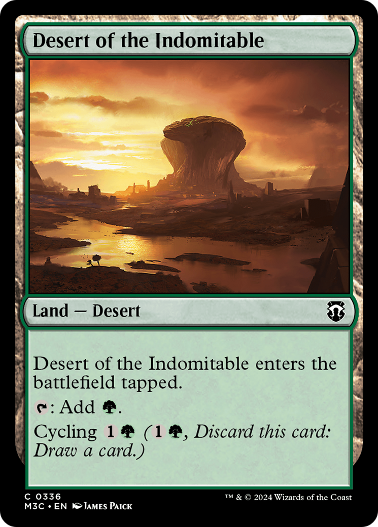 Desert of the Indomitable (Ripple Foil) [Modern Horizons 3 Commander] | Lots Moore NSW