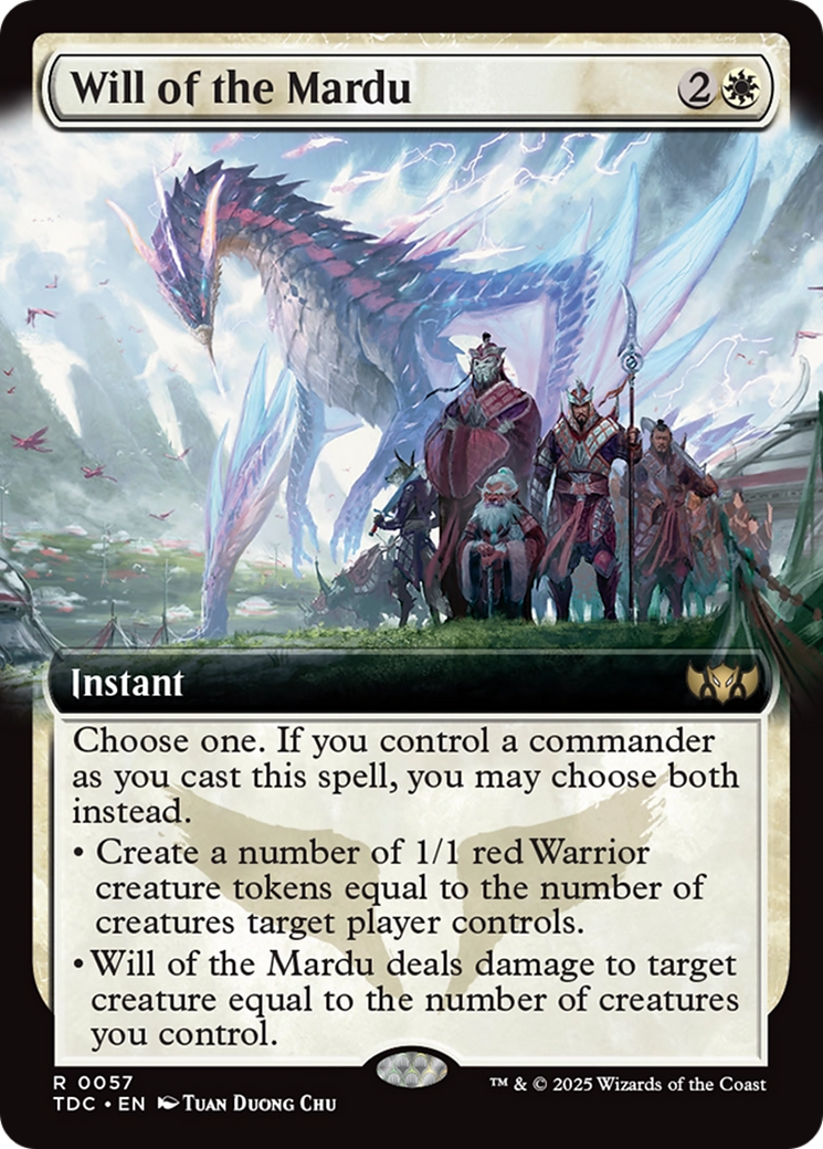 Will of the Mardu (Extended Art) [Tarkir: Dragonstorm Commander] | Lots Moore NSW