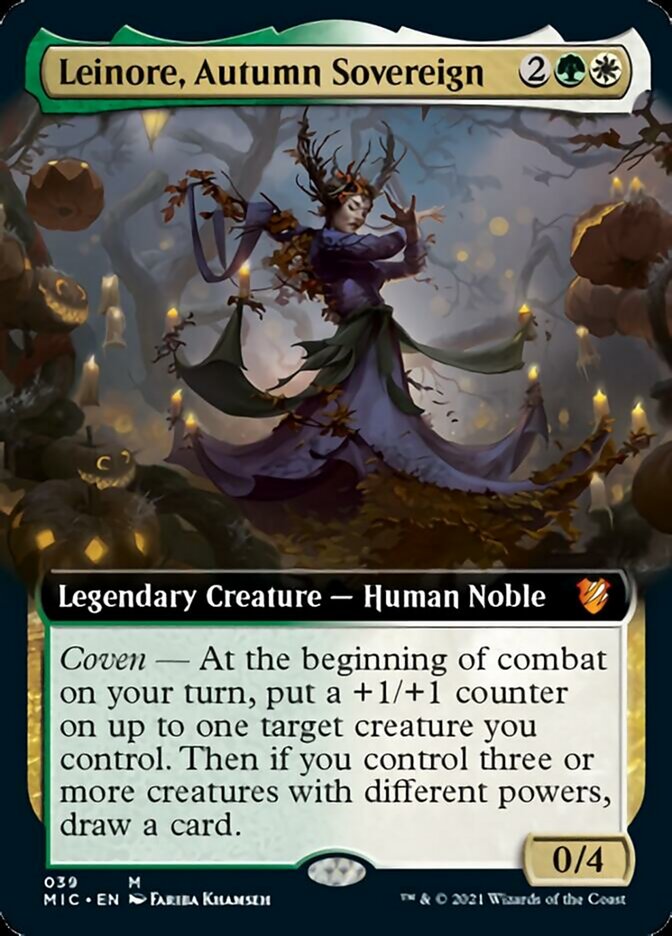 Leinore, Autumn Sovereign (Extended Art) [Innistrad: Midnight Hunt Commander] | Lots Moore NSW