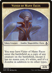 Vizier of Many Faces // Zombie Double-Sided Token [Amonkhet Tokens] | Lots Moore NSW