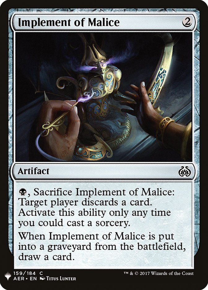 Implement of Malice [Mystery Booster] | Lots Moore NSW