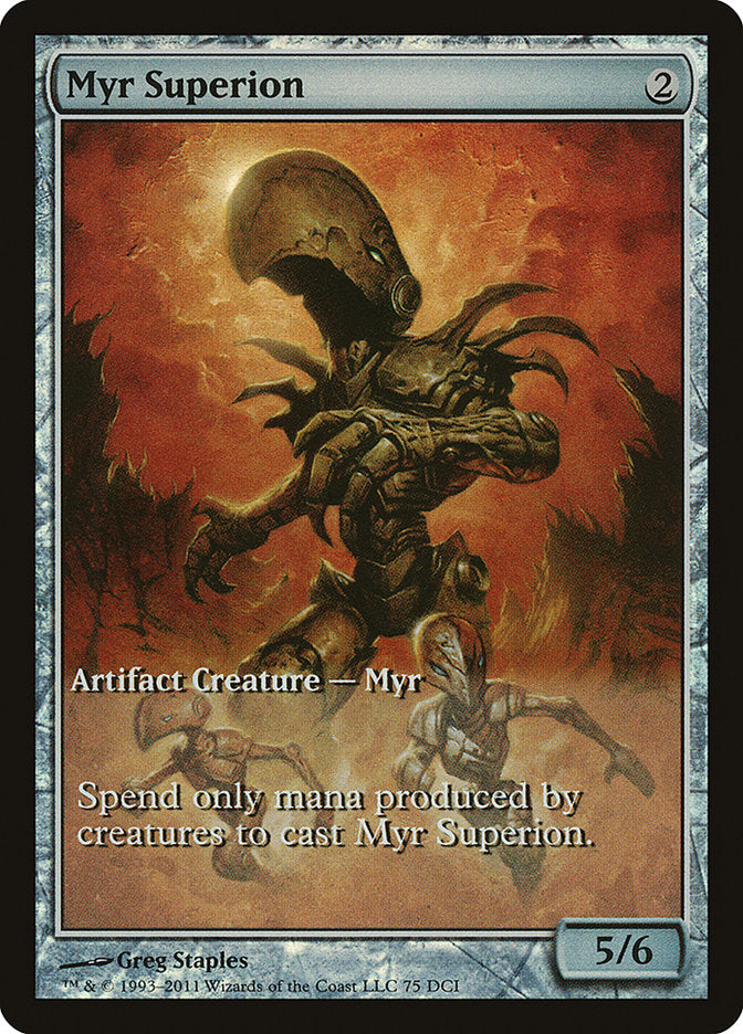 Myr Superion (Game Day) (Extended Art) [New Phyrexia Promos] | Lots Moore NSW