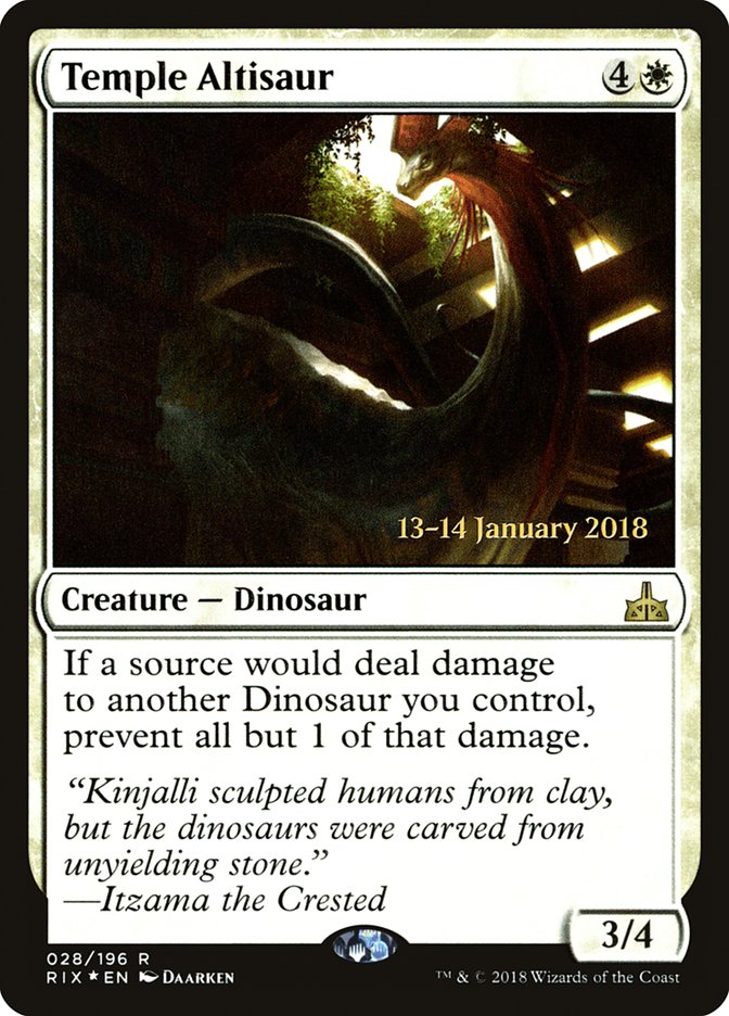 Temple Altisaur [Rivals of Ixalan Prerelease Promos] | Lots Moore NSW