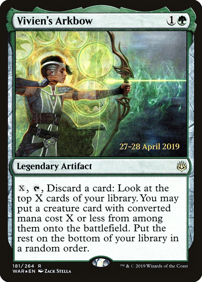 Vivien's Arkbow [War of the Spark Prerelease Promos] | Lots Moore NSW