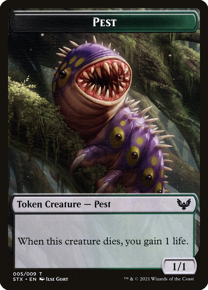 Pest (005) // Blood (017) Double-Sided Token [Challenger Decks 2022 Tokens] | Lots Moore NSW