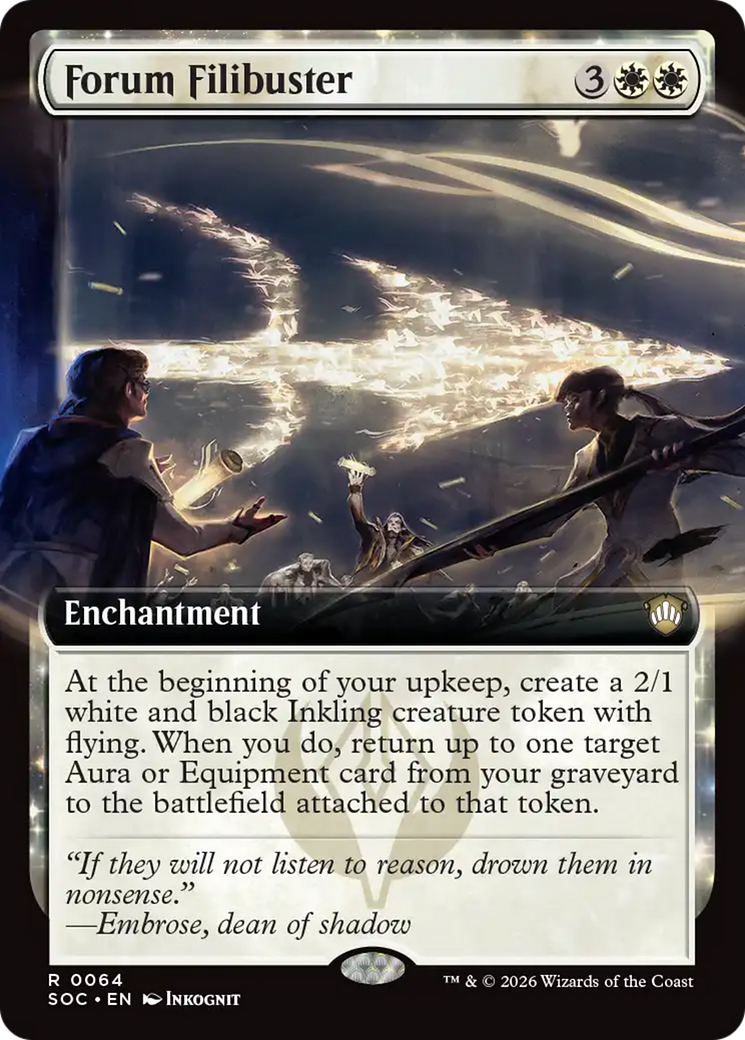 Forum Filibuster (Extended Art) [Secrets of Strixhaven Commander] | Lots Moore NSW