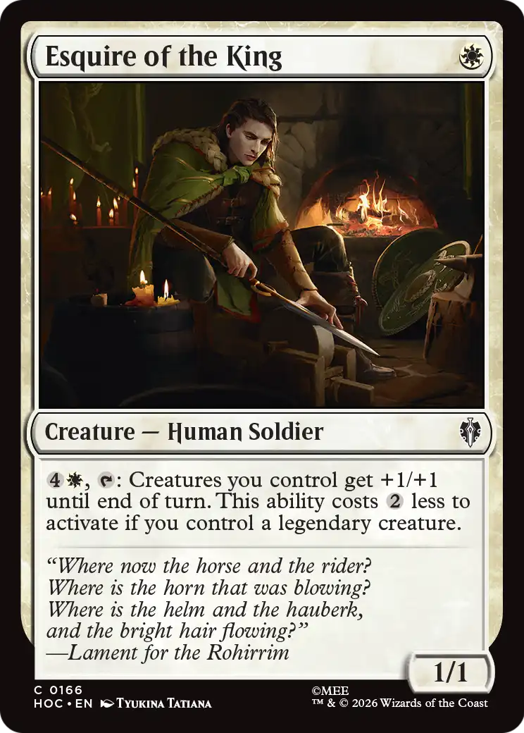 Esquire of the King [The Hobbit: Eternal-Legal] | Lots Moore NSW