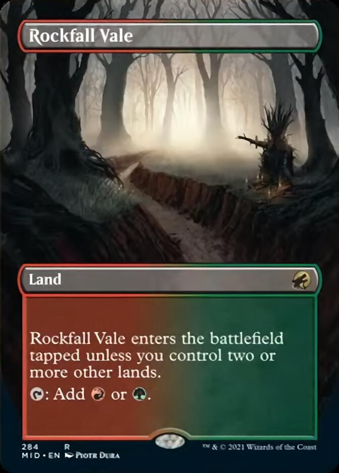 Rockfall Vale (Borderless Alternate Art) [Innistrad: Midnight Hunt] | Lots Moore NSW