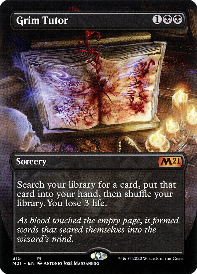 Grim Tutor (Borderless Alternate Art) [Core Set 2021] | Lots Moore NSW
