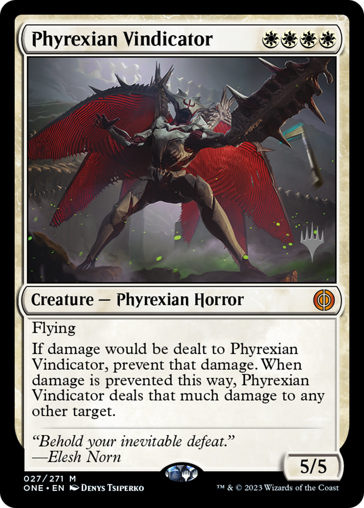 Phyrexian Vindicator (Promo Pack) [Phyrexia: All Will Be One Promos] | Lots Moore NSW