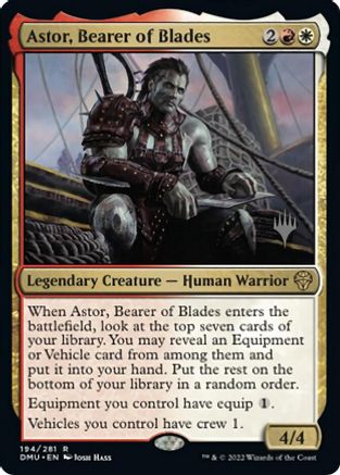 Astor, Bearer of Blades (Promo Pack) [Dominaria United Promos] | Lots Moore NSW