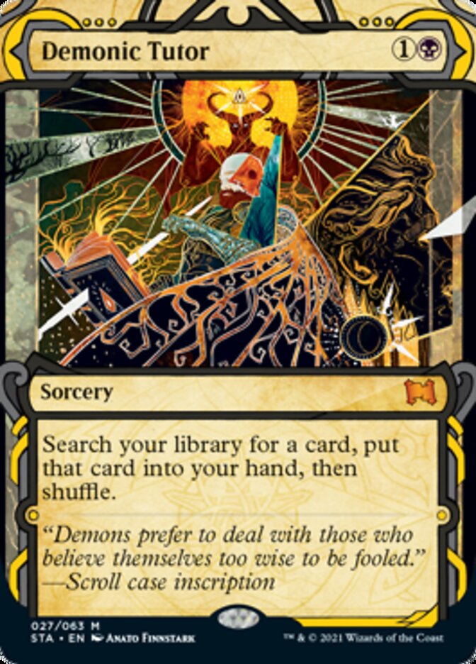 Demonic Tutor (Foil Etched) [Strixhaven: School of Mages Mystical Archive] | Lots Moore NSW