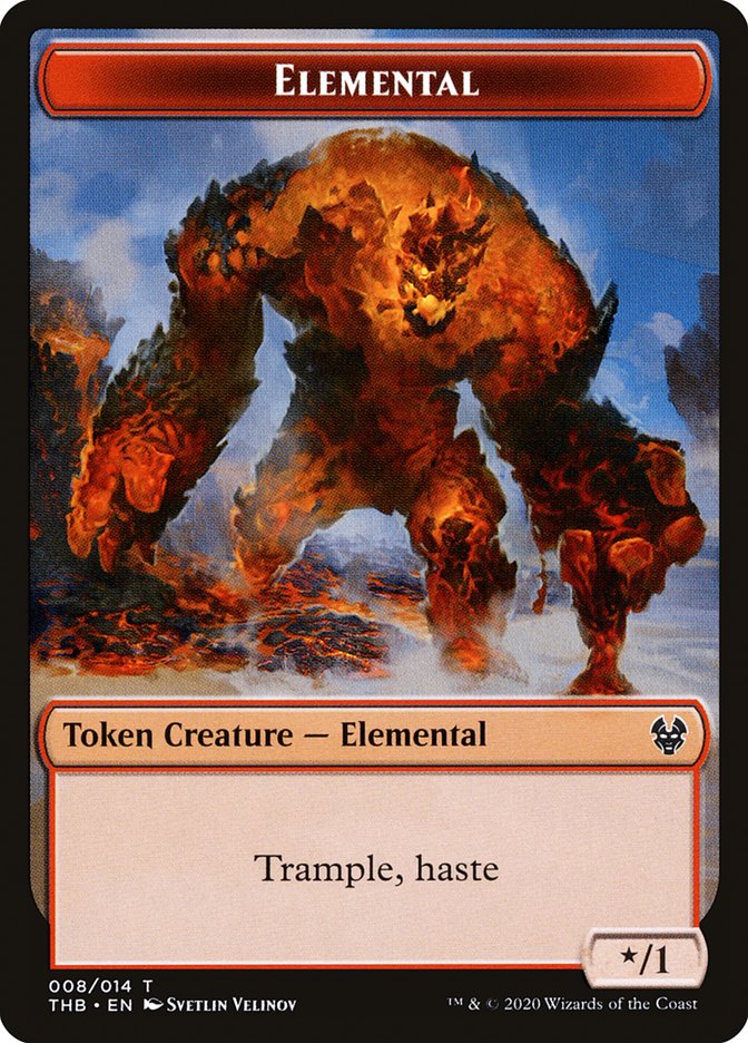 Human Soldier // Elemental Double-Sided Token [Theros Beyond Death Tokens] | Lots Moore NSW