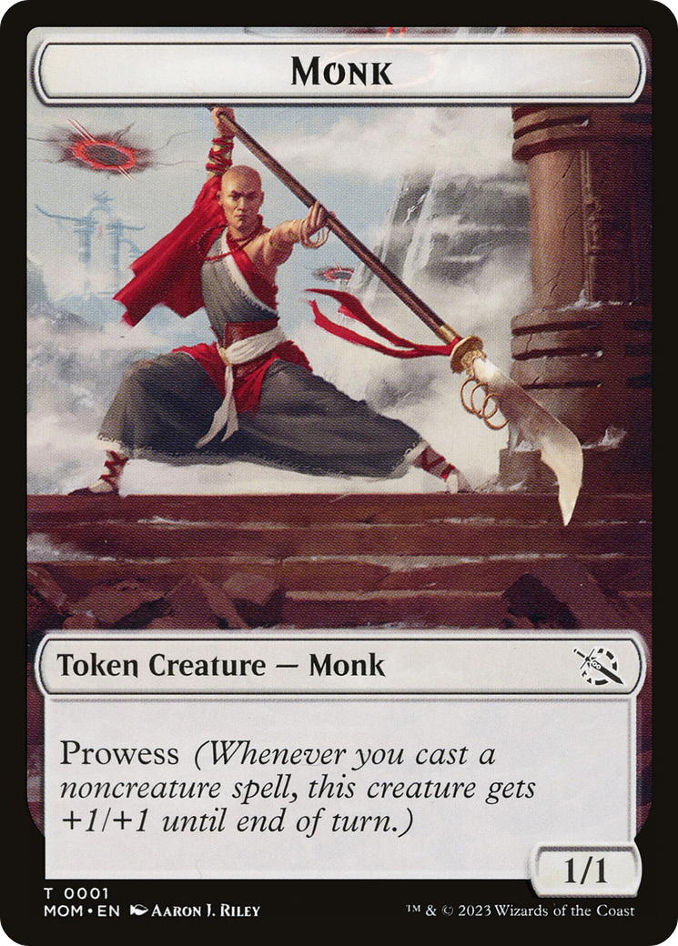 Monk // Phyrexian Saproling Double-Sided Token [March of the Machine Tokens] | Lots Moore NSW