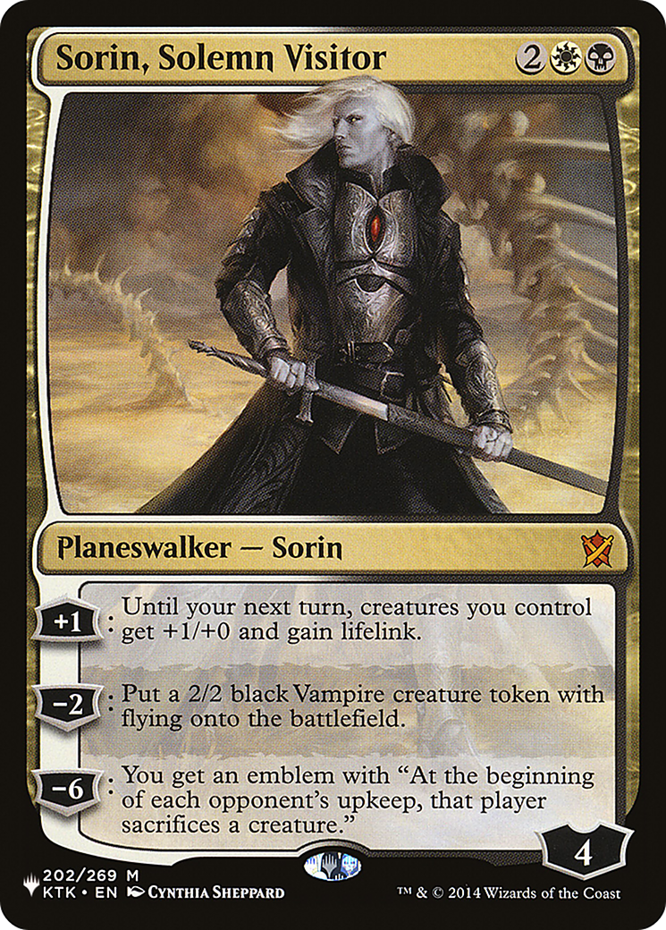 Sorin, Solemn Visitor [The List Reprints] | Lots Moore NSW