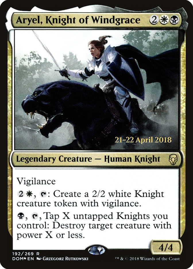 Aryel, Knight of Windgrace [Dominaria Prerelease Promos] | Lots Moore NSW