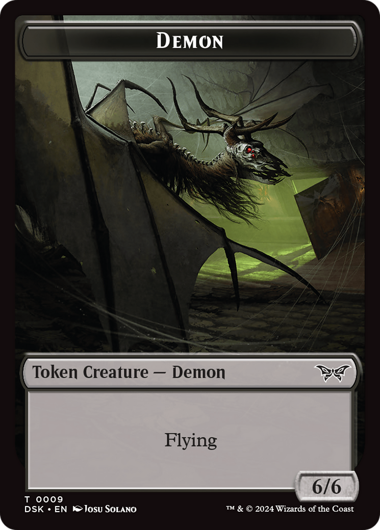 Demon Token [Duskmourn: House of Horror Tokens] | Lots Moore NSW