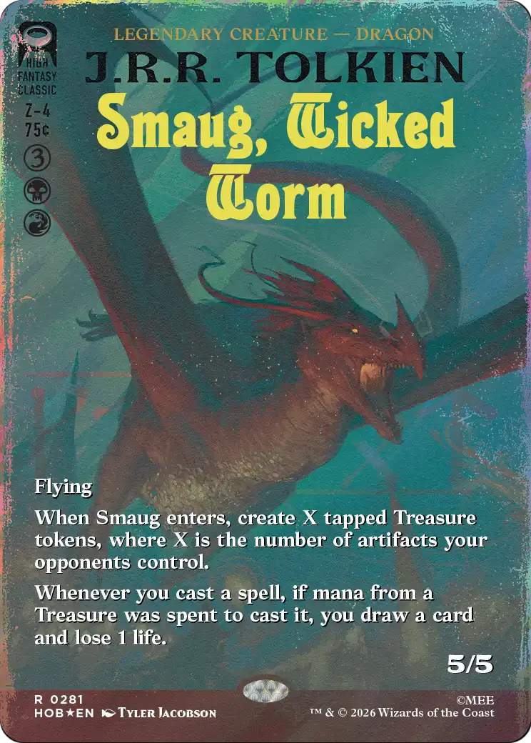 Smaug, Wicked Worm (Borderless) (Surge Foil) [The Hobbit] | Lots Moore NSW