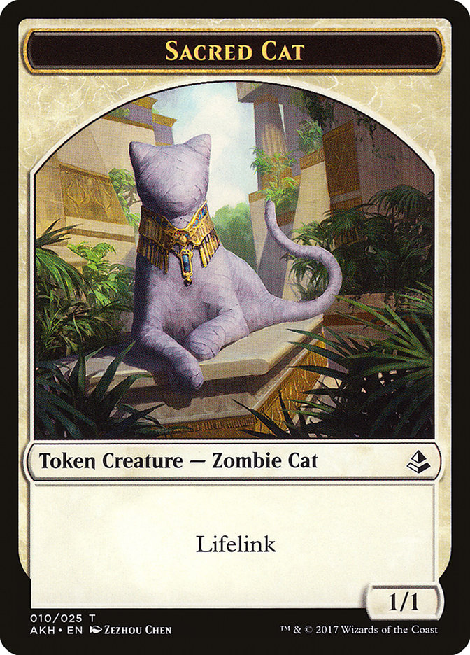 Sacred Cat // Insect Double-Sided Token [Amonkhet Tokens] | Lots Moore NSW