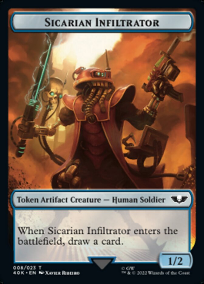 Soldier (003) // Sicarian Infiltrator Double-Sided Token (Surge Foil) [Warhammer 40,000 Tokens] | Lots Moore NSW